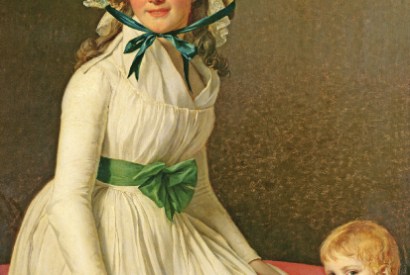 Jacques-Louis David, emboldened by Madame Vigée Le Brun, included a smiling display of teeth in his portrait of Madame de Sériziat (1795)