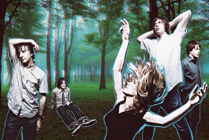 Sonic Youth in happier days in 2003. Left to right: Lee Ranaldo, Jim O’Rourke, Kim Gordon, Thurston Moore and Steve Shelley