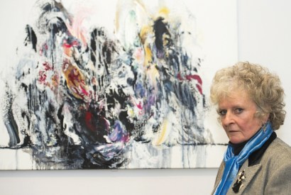 Forces of nature: Maggi Hambling with ‘Amy Winehouse’, a painting exhibited at her Walls of Water show last year