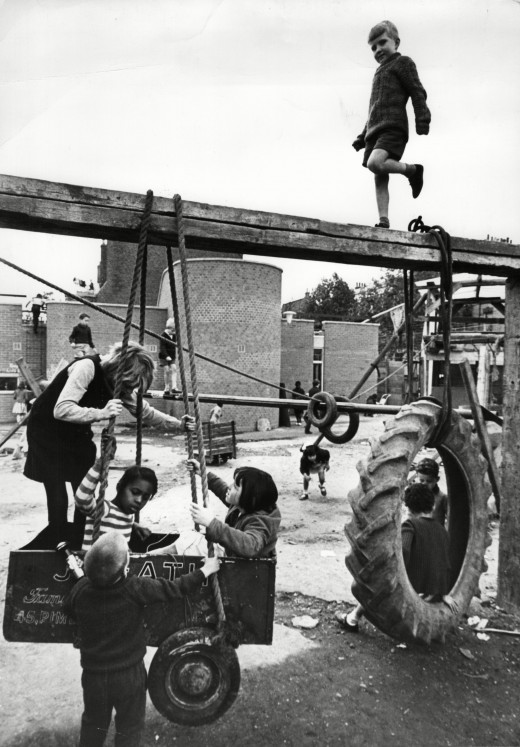 Children At Play 1960's - Children Playing At The New Adventure Playground In Notting Hill.