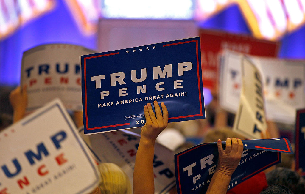 Donald Trump Speaks On Immigration At Rally In Phoenix