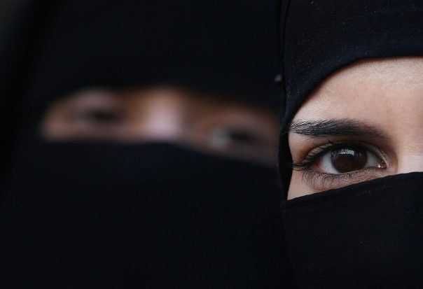Demonstrators Protest Over The Introduction Of A Ban On Women Covering Their Faces In France
