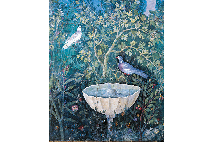 Detail of a fresco from the House of the Golden Bracelet, Pompeii