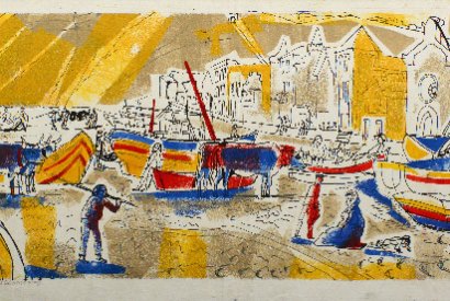 Coloured proof from ‘English as She is Spoke’ by Pedro Carolino, 1960, by Edward Bawden