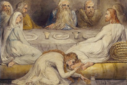 Mary Magdalene washing Christ’s feet by William Blake, c.1805