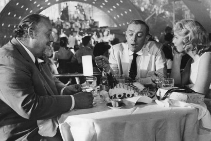 At the Tropicana nightclub: Dr Hasselbacher and Wormald celebrate with Milly on her 17th birthday. A scene from Carol Reed’s film of Our Man in Havana with Burl Ives, Alec Guinness and Jo Morrow
